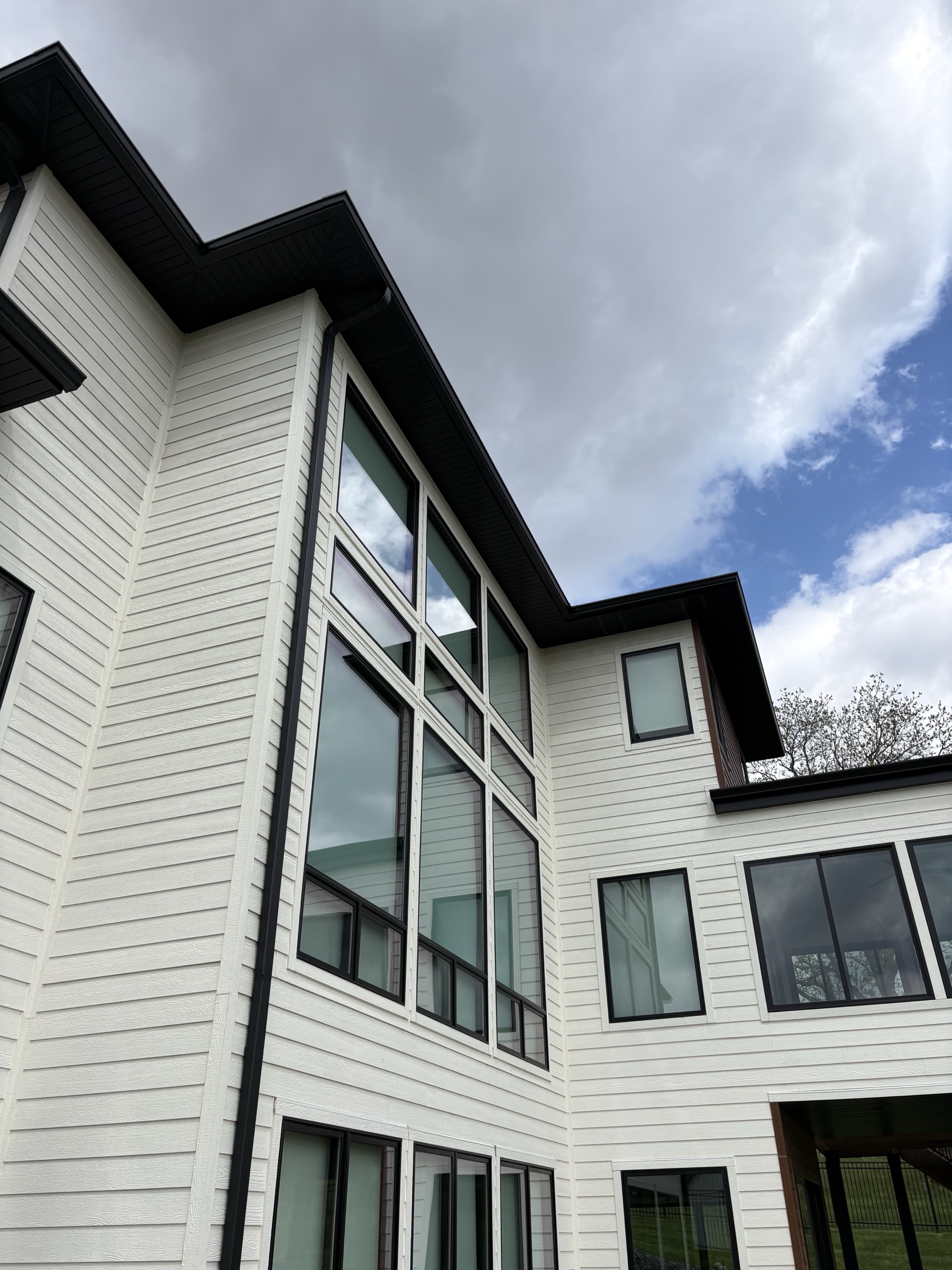 Modern residential window cleaning detail